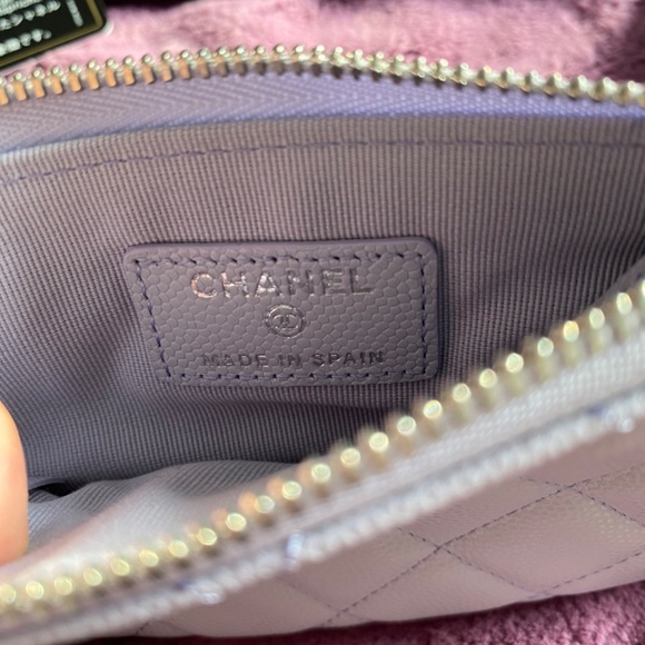 chanel quilted mini o case lilac caviar silver hardware 21k - Picture 4 of 8